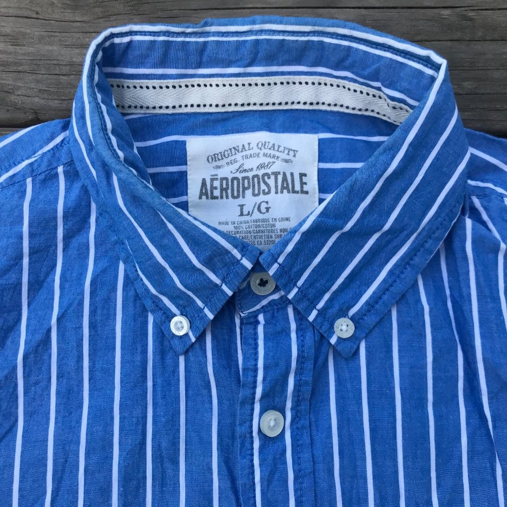 Aeropostale Men Casual Shirt Button Down Collared - Picture 3 of 7